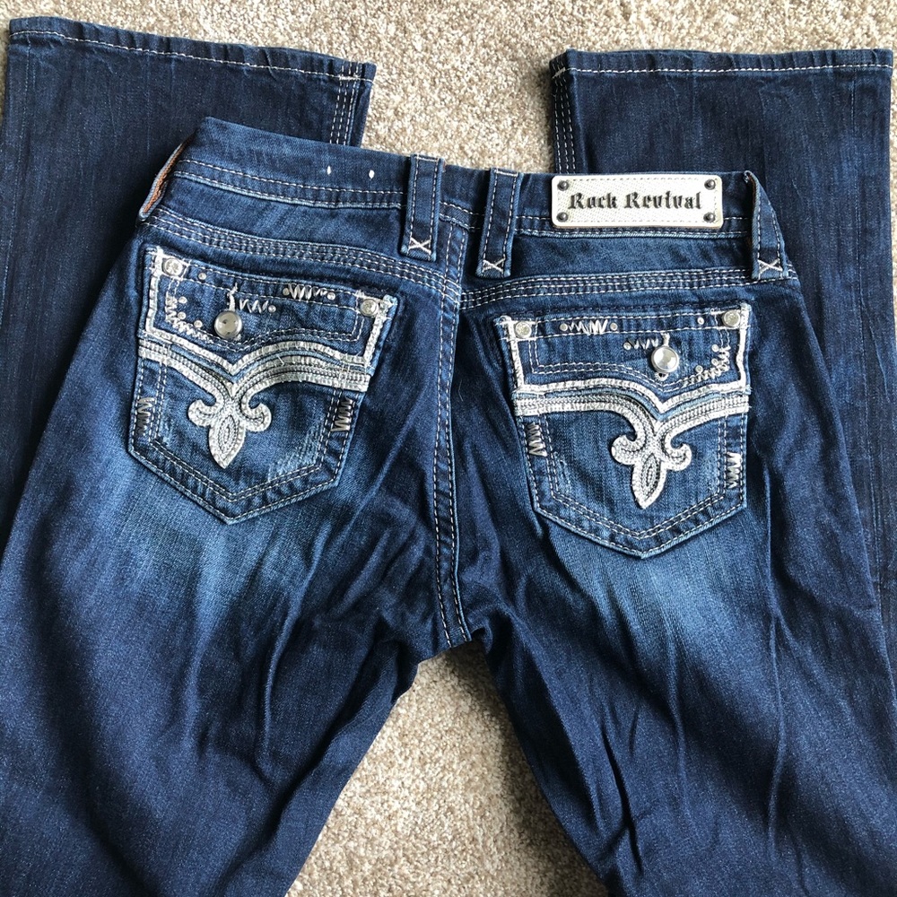Rock Revival Jeans, Size 27, “Long” Inseam